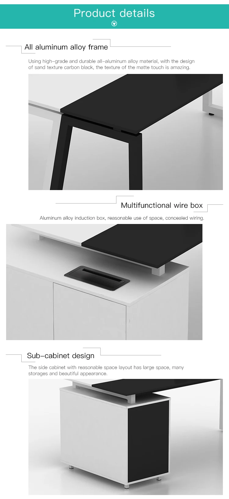 Modern Office furniture executive desk modern boss table l shape director table