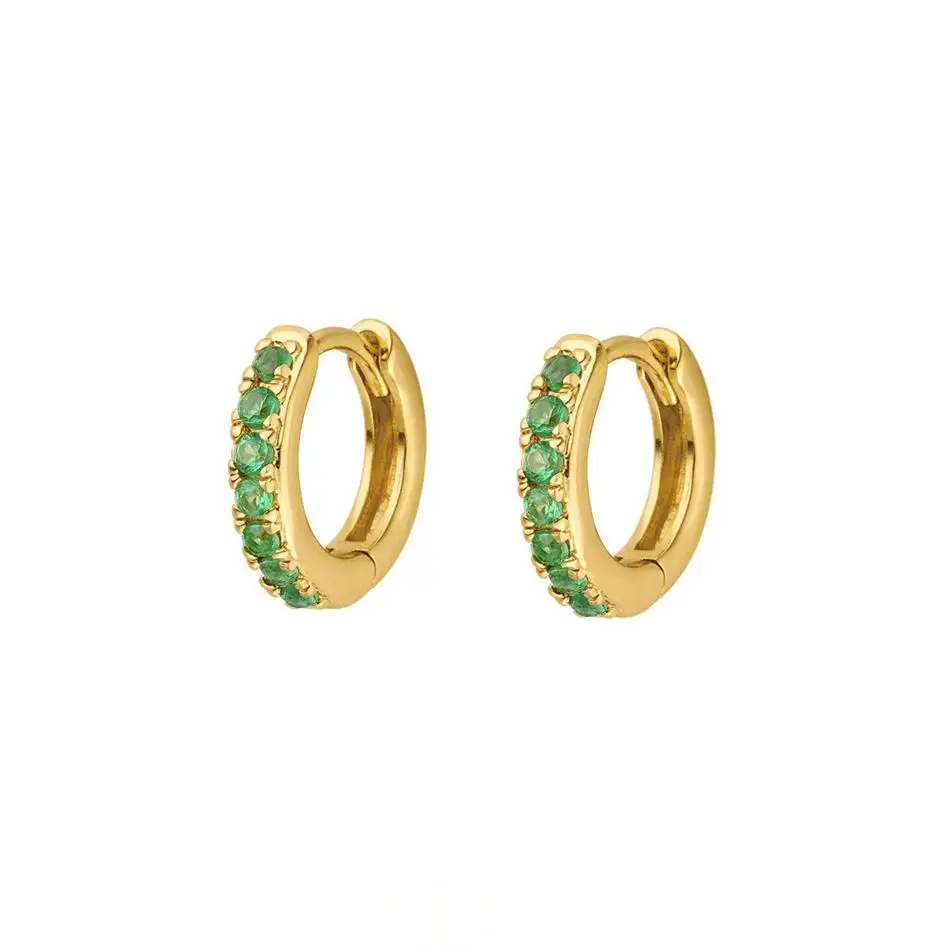 Fine Jewelry Earrings For Women 925 Sterling Silver Wholesale 18K Gold Plated Cubic Zircon Hoop Earrings
Fine Jewelry Earrings For Women 925 Sterling Silver Wholesale 18K Gold Plated Cubic Zircon Hoop Earrings