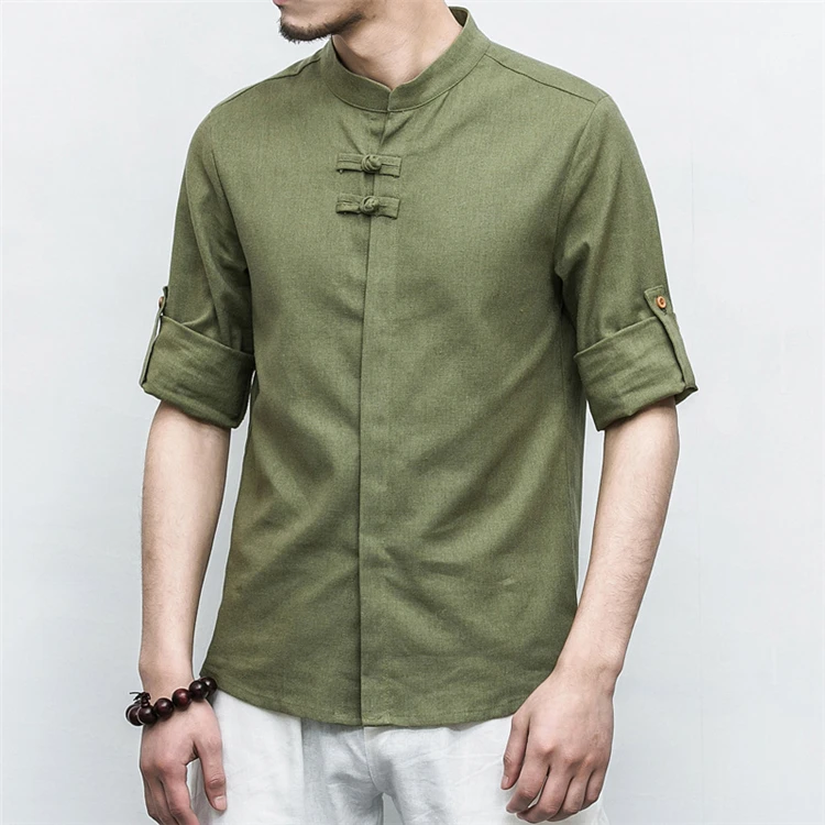 Cotton and linen three-quarter sleeves shirt men 2021 new men fashion shirt simple style solid color men button up shirt
Cotton and linen three-quarter sleeves shirt men 2021 new men fashion shirt simple style solid color men button up shirt