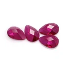 Faceted pear cut flat back 5# red corundum ruby stone