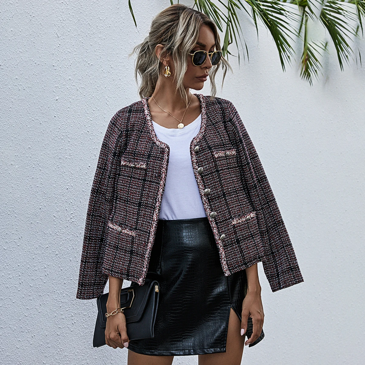 SHEIN Hot Sale Women's Winter Coat Front Tweed Lady Fashion Jacket, Customized color
SHEIN Hot Sale Women's Winter Coat Front Tweed Lady Fashion Jacket, Customized color
