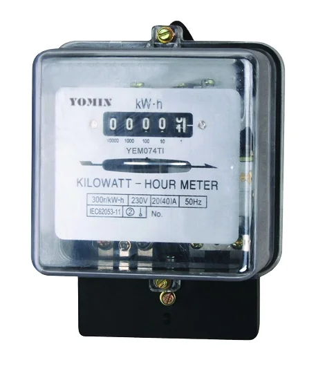 Hot Sell127V 230V Single Phase Front Board Installation Analog Energy Meter KWH Meter Electric Meter with PC Transparent Cover