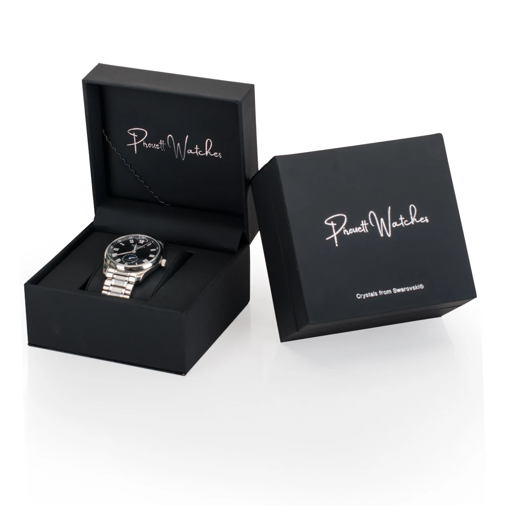 Small MOQ Best Price Elegant Rectangle Black Leather Custom Logo Gift Watch PU Box with Paper Sleeve and Box Pillow, Any color
Small MOQ Best Price Elegant Rectangle Black Leather Custom Logo Gift Watch PU Box with Paper Sleeve and Box Pillow, Any color