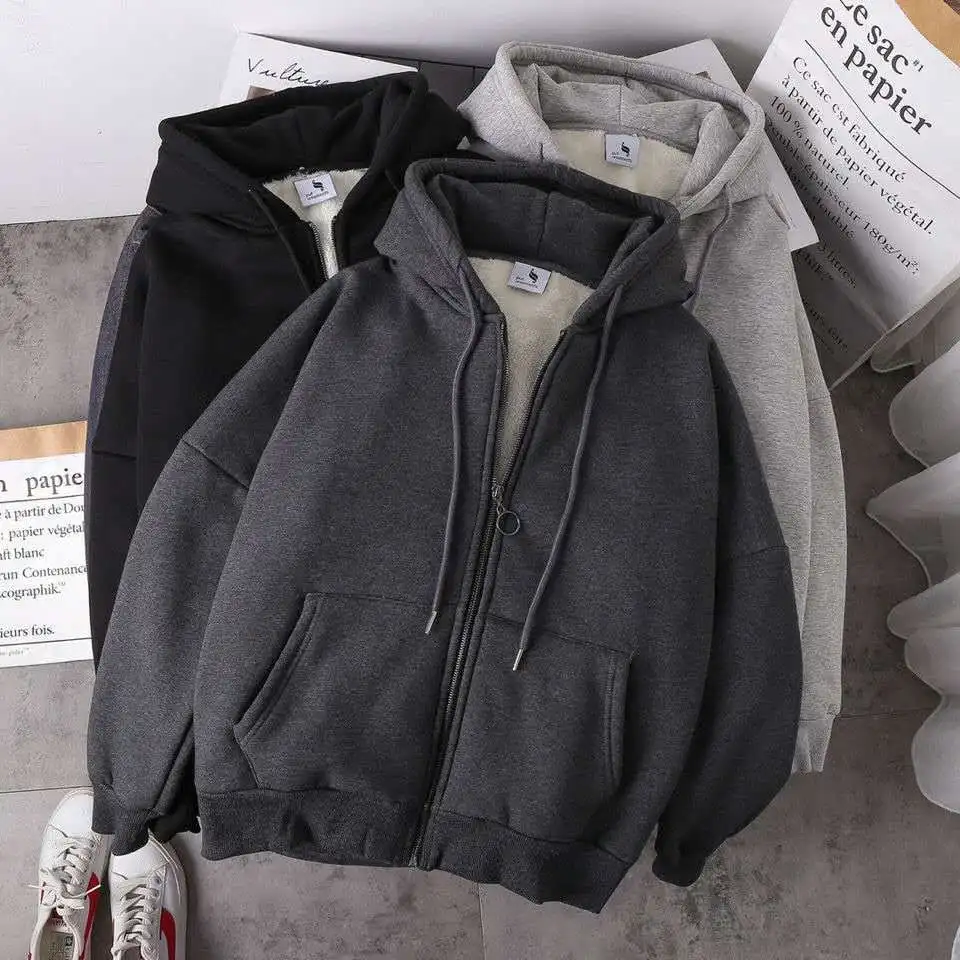 2021Faux lamb velvet zipper cardigan sweater plus size loose plus velvet thick streetwear hoodie oversized hoodie, Picture color
2021Faux lamb velvet zipper cardigan sweater plus size loose plus velvet thick streetwear hoodie oversized hoodie, Picture color