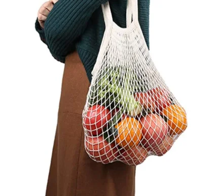 Wholesale Durable Fruit Shopping Bags Eco-friendly Grocery Cotton Mesh Bag, Natural white color or customized color
Wholesale Durable Fruit Shopping Bags Eco-friendly Grocery Cotton Mesh Bag, Natural white color or customized color