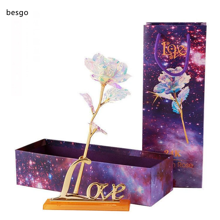 DH1279 Flashing Luminous Rose Flower Golden Wedding Decor Birthday Valentine Day Boxed Gift, As same as picture 
DH1279 Flashing Luminous Rose Flower Golden Wedding Decor Birthday Valentine Day Boxed Gift, As same as picture