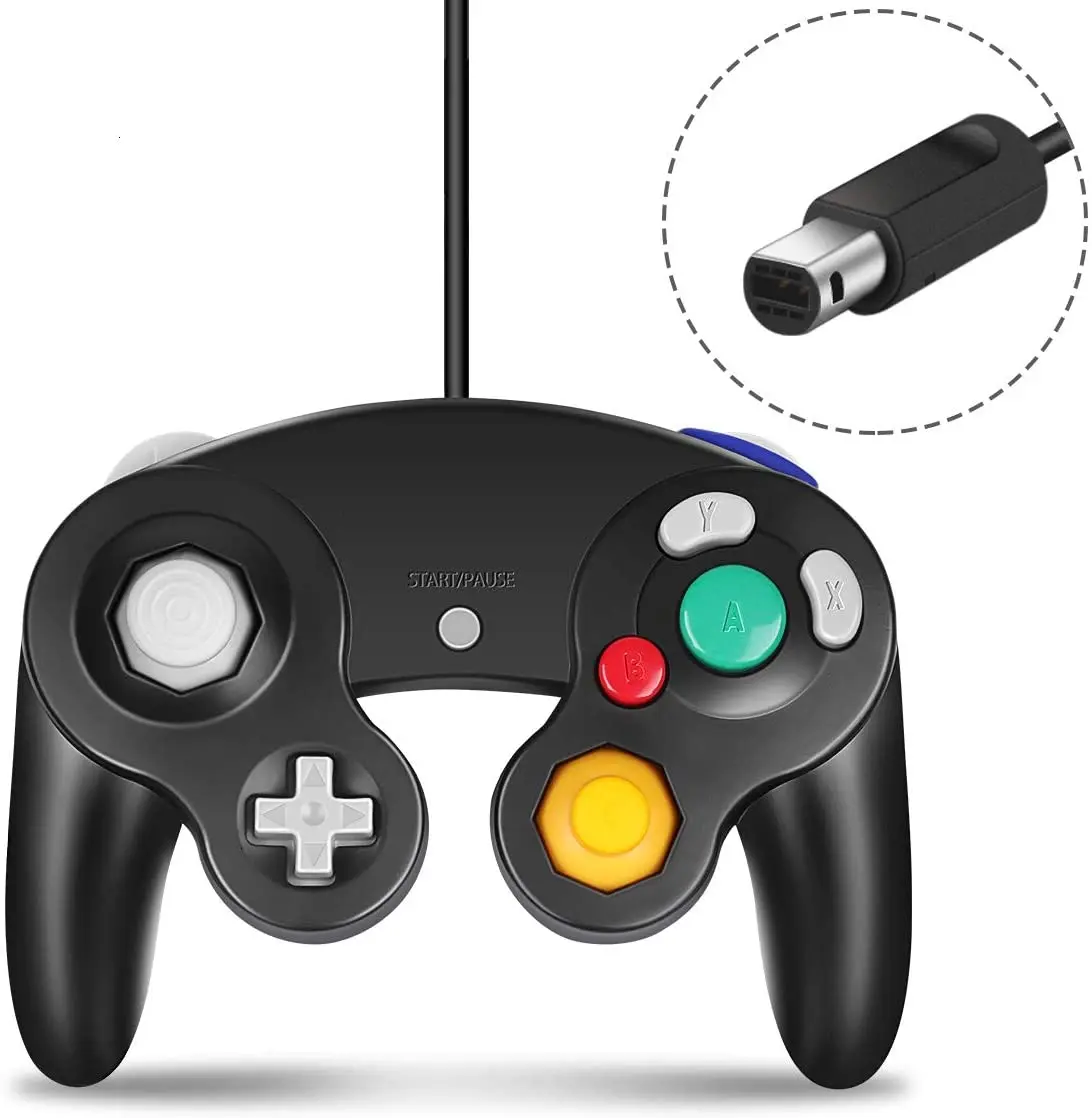

Gamecube Controller Compatible with Nintendo Gamecube and Wii U Classic Wired Controller NGC Gamepad Joystick Black