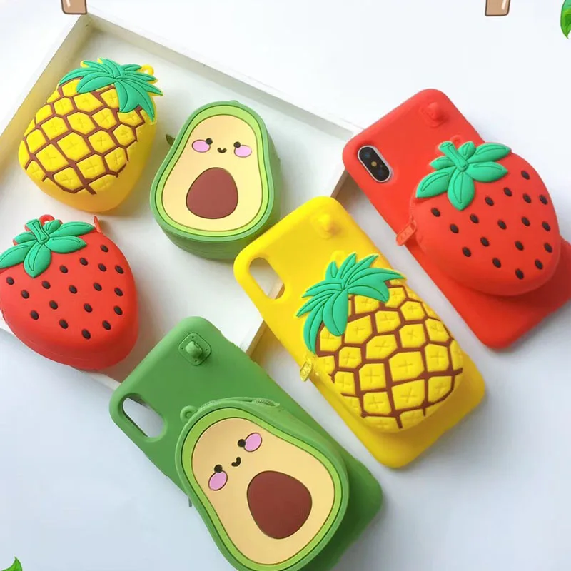 For iPhone 12 11 Pro Max X 6 7 8 Plus Fruit Cute 2 in 1 Soft Silicone Phone Case Cover With Purses Handbags
For iPhone 12 11 Pro Max X 6 7 8 Plus Fruit Cute 2 in 1 Soft Silicone Phone Case Cover With Purses Handbags