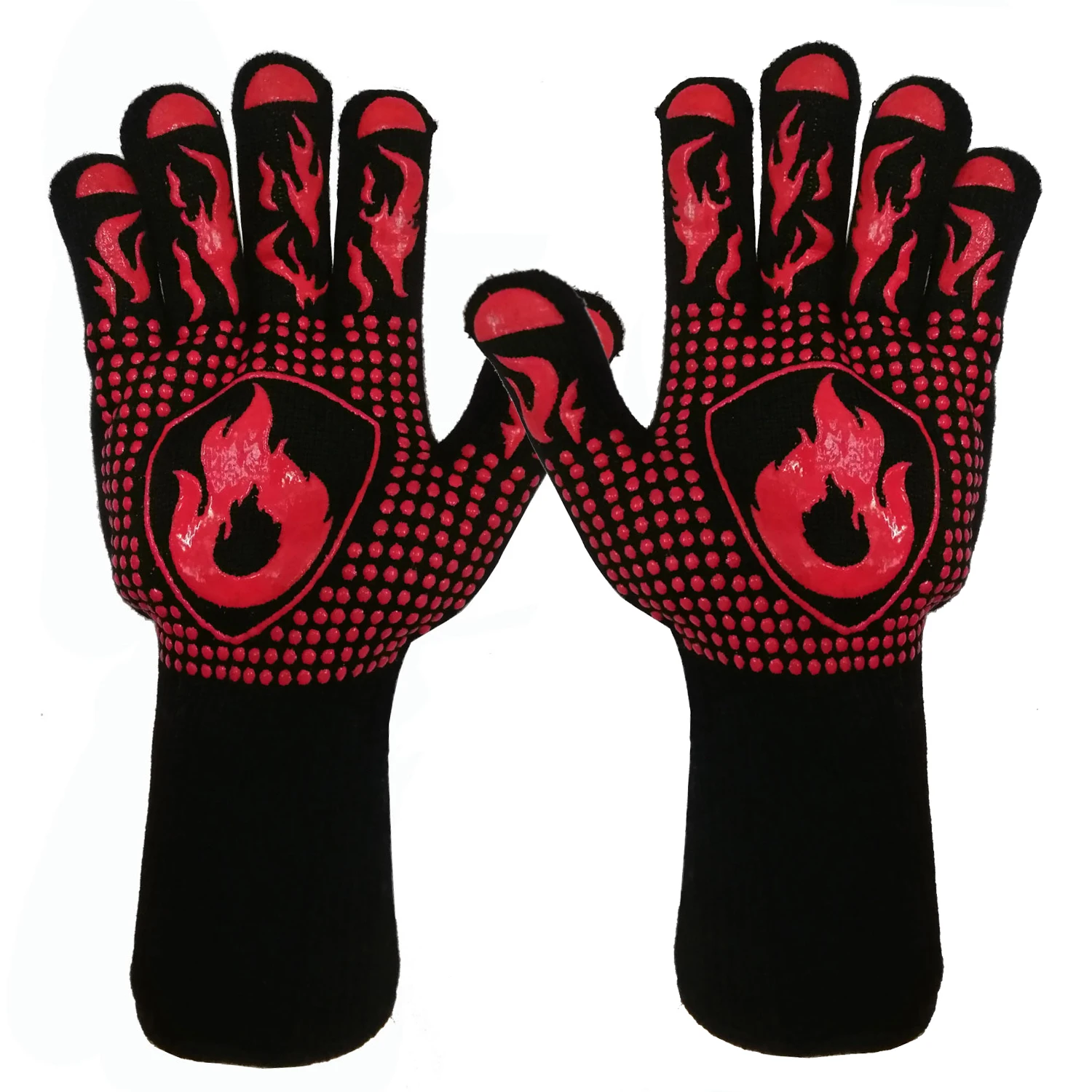 Household party BBQ heat resistant safety protective gloves thermal fireproof work gloves, Red or customized 
Household party BBQ heat resistant safety protective gloves thermal fireproof work gloves, Red or customized