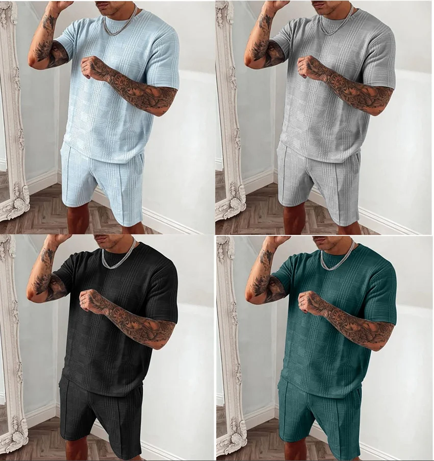 Custom 2021 New Trending Summer Mens Casual Sets Outfits Wholesale Short Sleeves Ensemble Homme Men Short Set
Custom 2021 New Trending Summer Mens Casual Sets Outfits Wholesale Short Sleeves Ensemble Homme Men Short Set