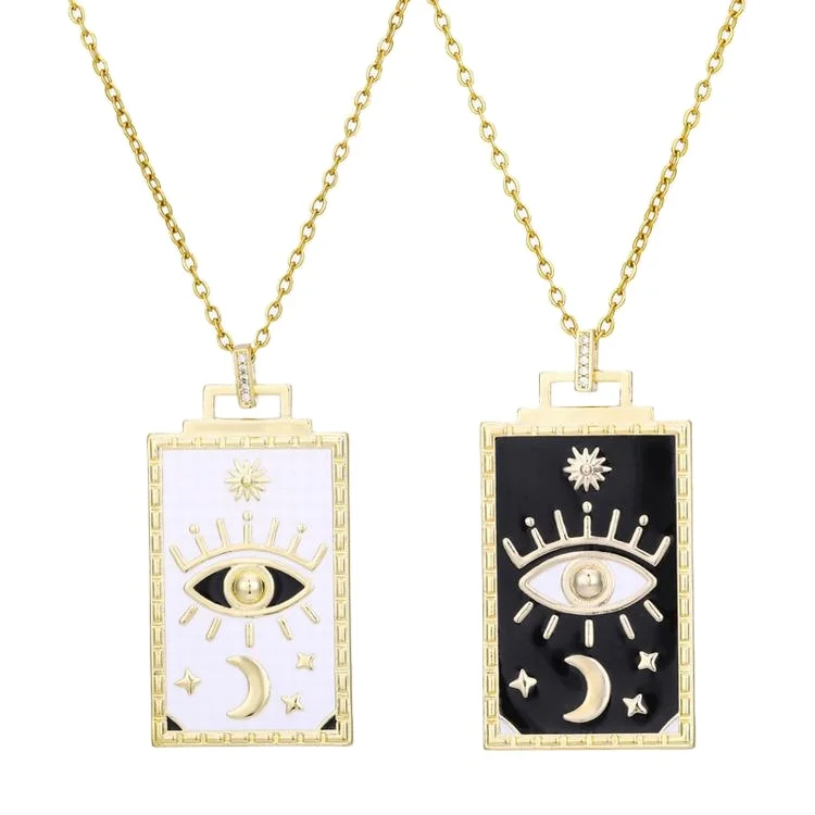 European And American Copper Drip Oil Geometric Necklace Female Sweater Chain Female Autumn And Winter Eyes Moon Star Element
European And American Copper Drip Oil Geometric Necklace Female Sweater Chain Female Autumn And Winter Eyes Moon Star Element