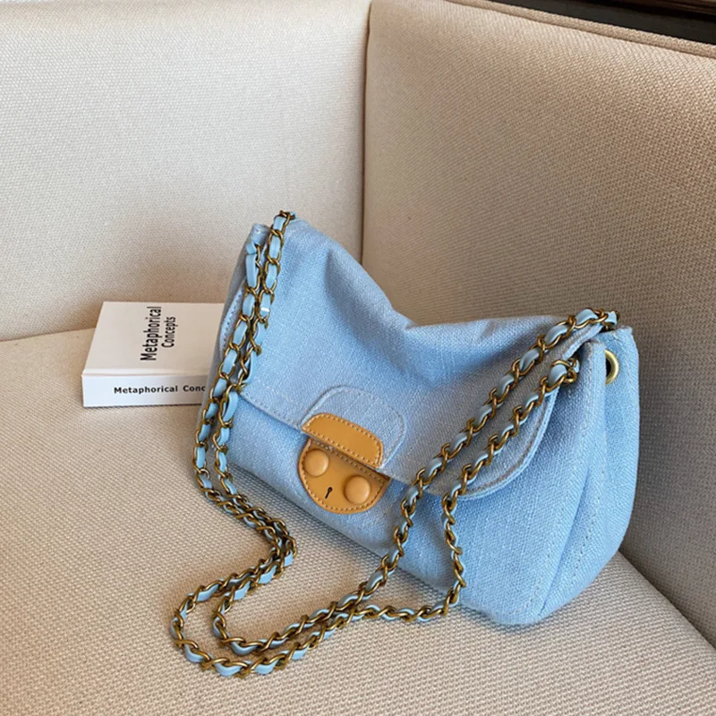 Luxury designer jeans bags women denim chain crossbody bags for women 2021 women's handbags shoulder bags messenger female, Blue, beige, khaki
Luxury designer jeans bags women denim chain crossbody bags for women 2021 women's handbags shoulder bags messenger female, Blue, beige, khaki
