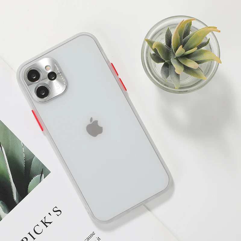 Camera Protection Bumper Phone Cases For iPhone 11 12 Pro Case Matte Transparent Shockproof Back Cover
Camera Protection Bumper Phone Cases For iPhone 11 12 Pro Case Matte Transparent Shockproof Back Cover
