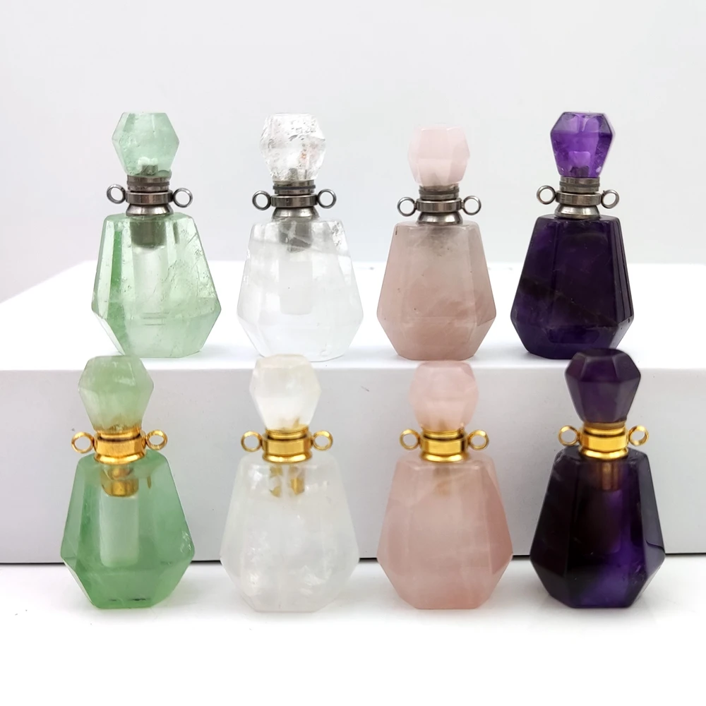 Christmas Gifts Set Natural Crystal Healing Perfume Bottle Pendant Real Quartz Essential Oil Diffuser Stone Jewelry for Necklace, Multi
Christmas Gifts Set Natural Crystal Healing Perfume Bottle Pendant Real Quartz Essential Oil Diffuser Stone Jewelry for Necklace, Multi