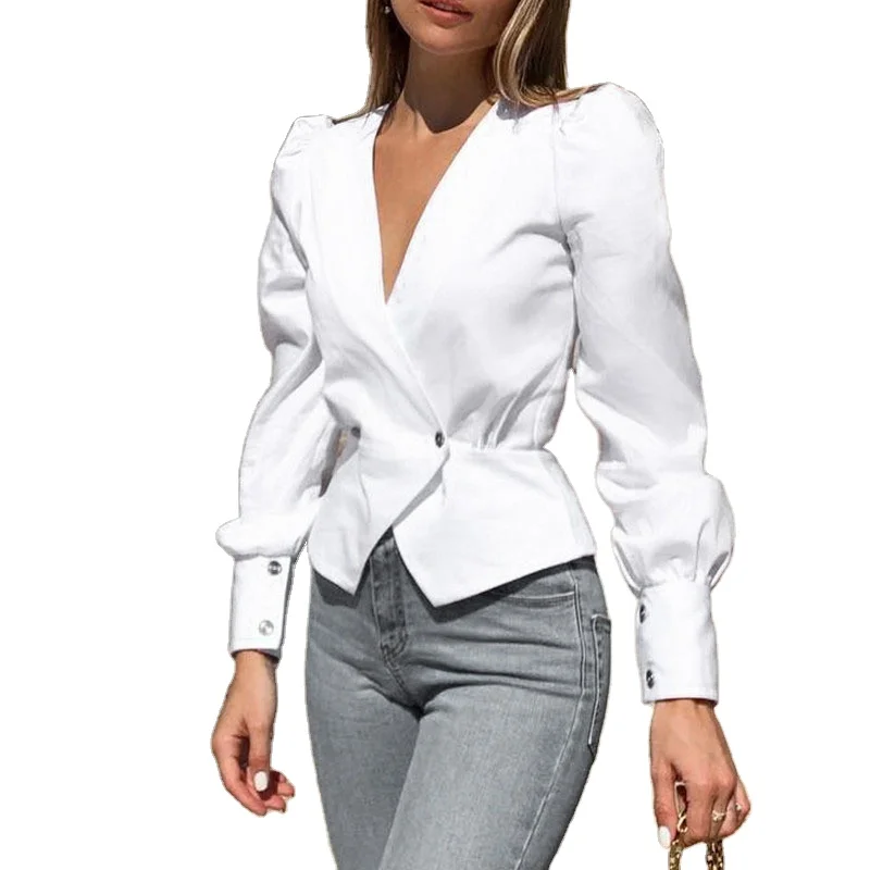 Women Blouse Elegant Shirts V Neck Female Blouses Puff Casual Sexy Shirts For Women Tops
Women Blouse Elegant Shirts V Neck Female Blouses Puff Casual Sexy Shirts For Women Tops