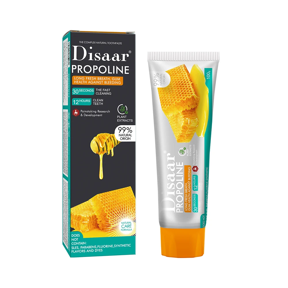 Disaar Teeth Care Whitening Toothpaste Organic Propolis Antibacterial Toothpaste
Disaar Teeth Care Whitening Toothpaste Organic Propolis Antibacterial Toothpaste
