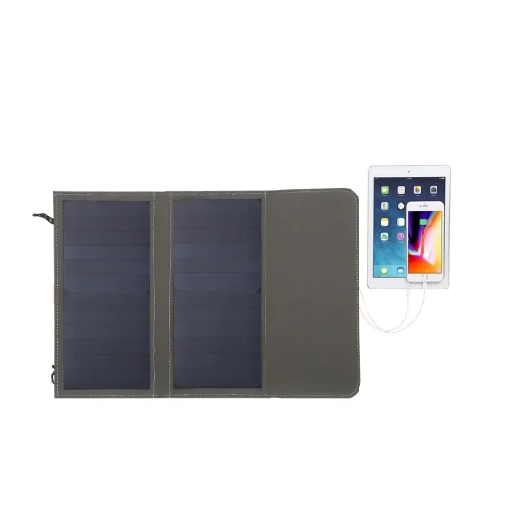 

High Quality HAWEEL 14W Dual USB Ports Solar Panel Charger 5V Foldable Portable Chargers Mobile Phone