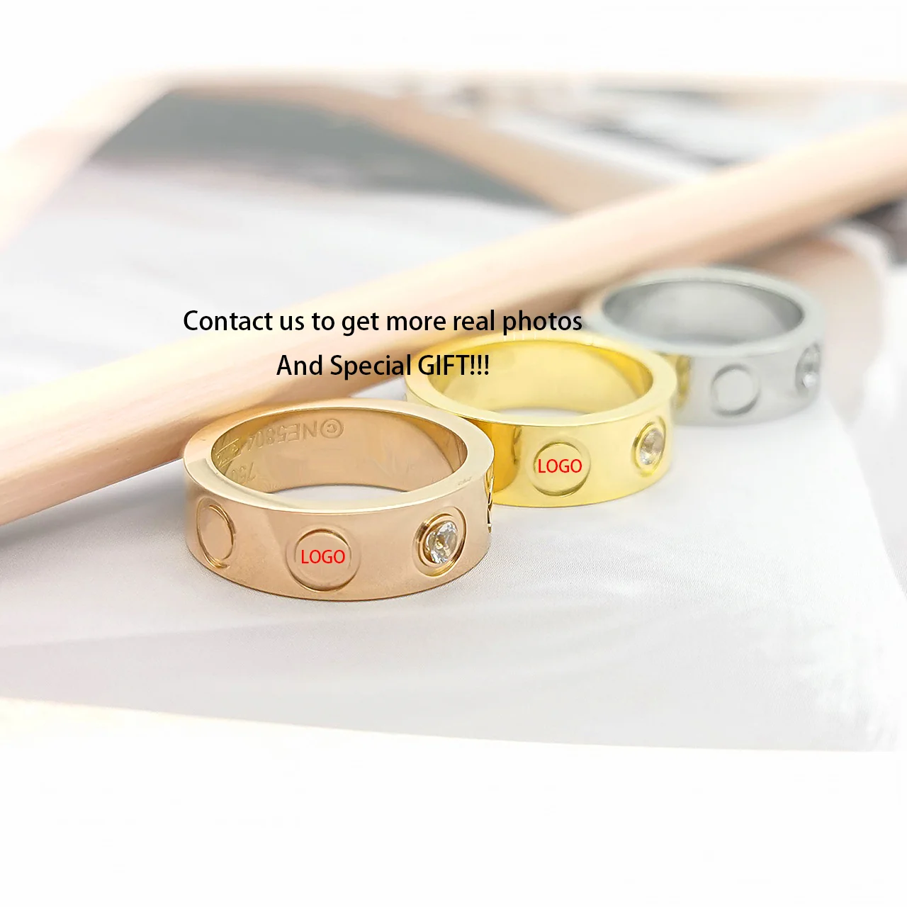 Jessy Jewelry Fashion Custom Women Girls Silver Gold Men Ring Finger Diamond Stainless Steel LOVE Screw Cartierring Rings
Jessy Jewelry Fashion Custom Women Girls Silver Gold Men Ring Finger Diamond Stainless Steel LOVE Screw Cartierring Rings
