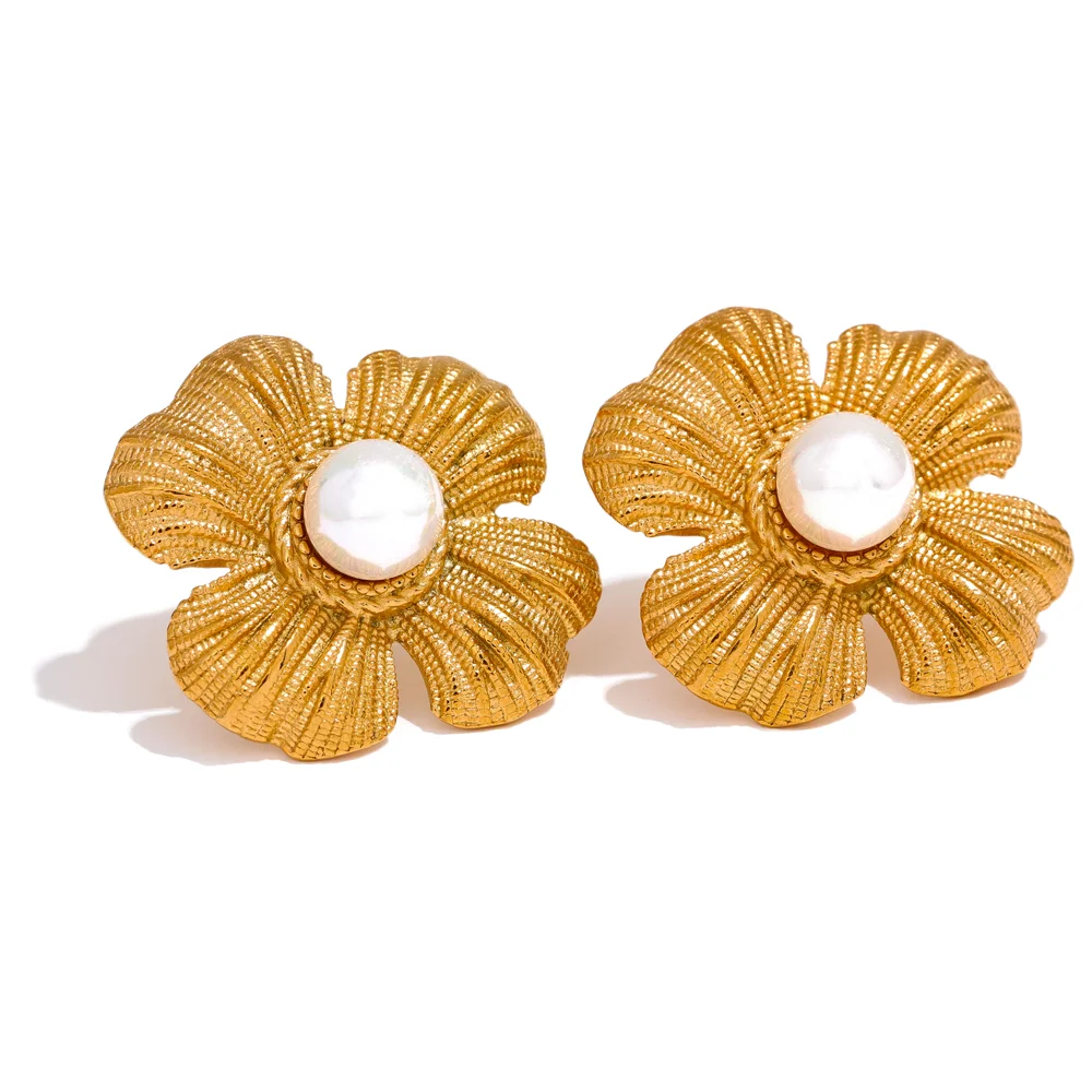 JINYOU 2455 Exquisite Stainless Steel Flower Plant Pearl Stud Earrings for Women Texture Anti Allergic High Quality Jewelry Gift
JINYOU 2455 Exquisite Stainless Steel Flower Plant Pearl Stud Earrings for Women Texture Anti Allergic High Quality Jewelry Gift