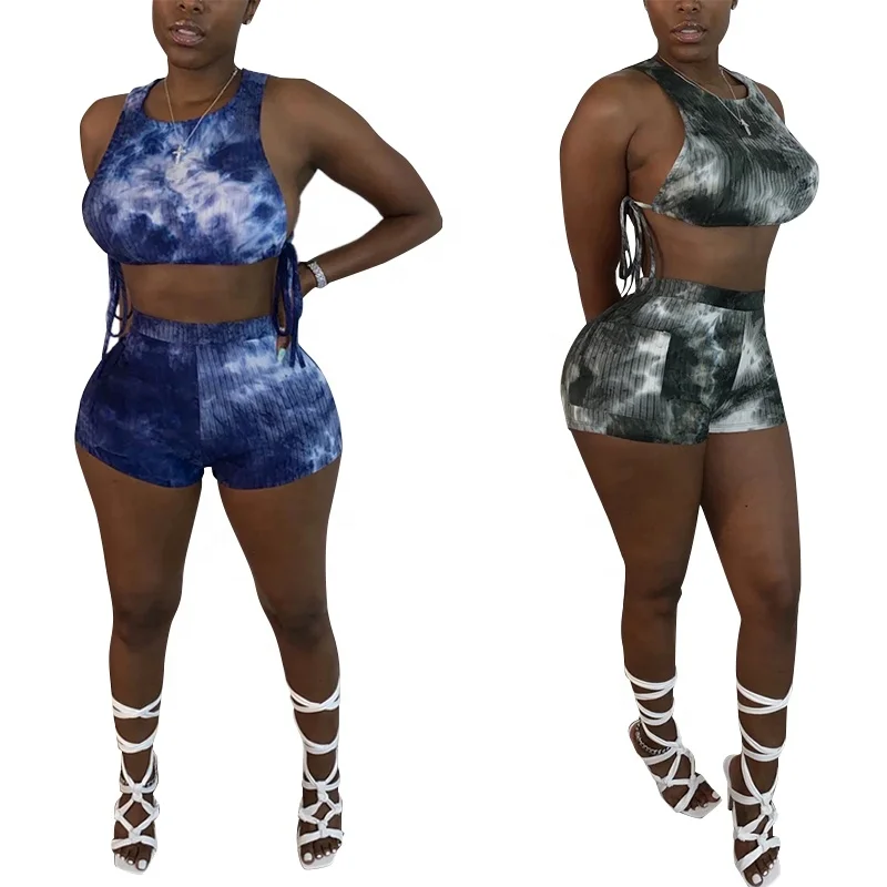 2021Hot Sale Fashion Women 2 Piece Tie Dye Biker Short Pants Sets Crew Neck Sleeveless Bodycon Crop Top Casual Sport Outfits, Can be customized
2021Hot Sale Fashion Women 2 Piece Tie Dye Biker Short Pants Sets Crew Neck Sleeveless Bodycon Crop Top Casual Sport Outfits, Can be customized