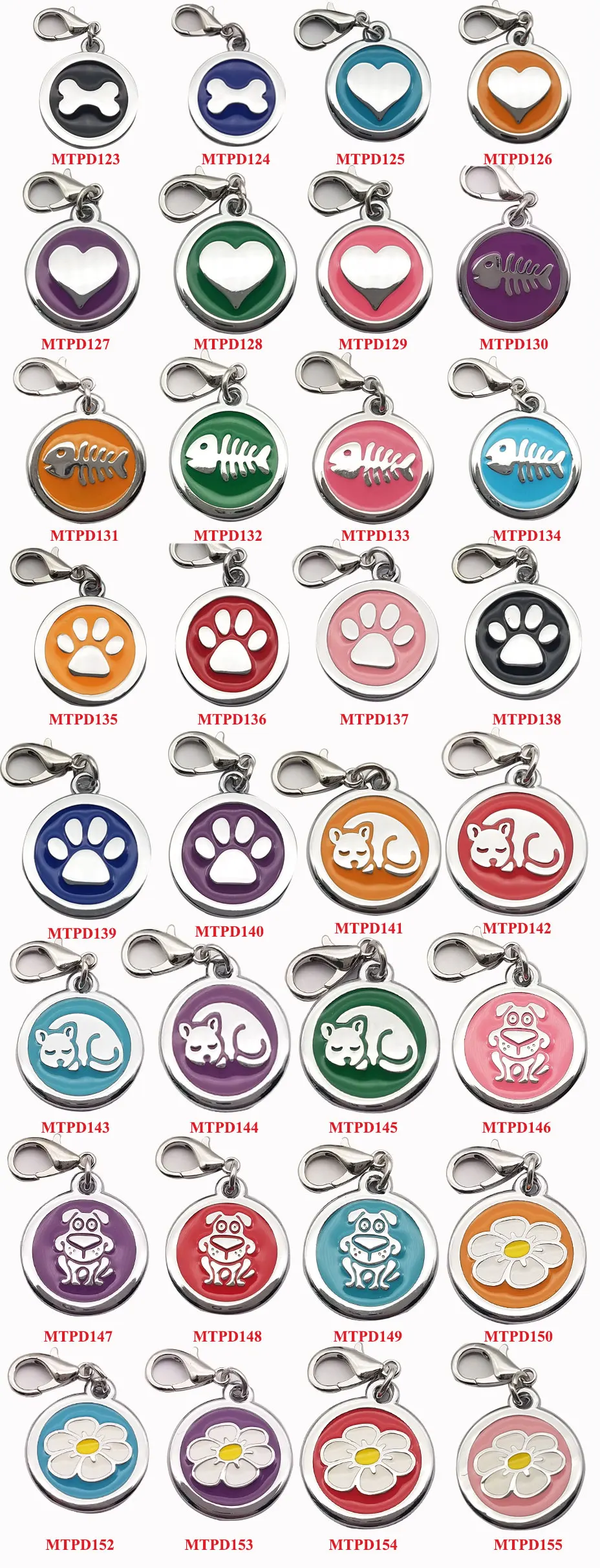 Wholesale Pet Id Tags Personalized Round Brass Dog Pendant Blank Name Silicone Collar Pet Name Tag Metal