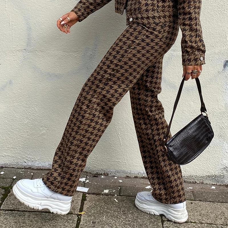 Fashion Classic Style Ladies Autumn High Waist Pants Suit Houndstooth Pattern Pencil Pants Streetwear For Women
Fashion Classic Style Ladies Autumn High Waist Pants Suit Houndstooth Pattern Pencil Pants Streetwear For Women