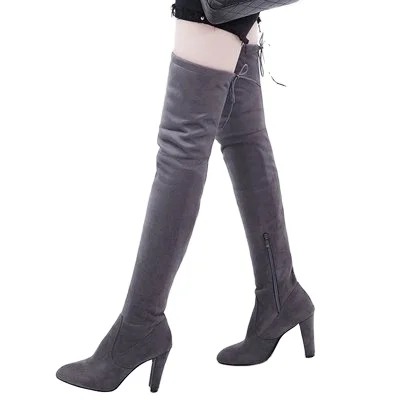 Autumn and winter European and American new plus-size boots over knee high heel round head frosted boots, As shown in figure
Autumn and winter European and American new plus-size boots over knee high heel round head frosted boots, As shown in figure