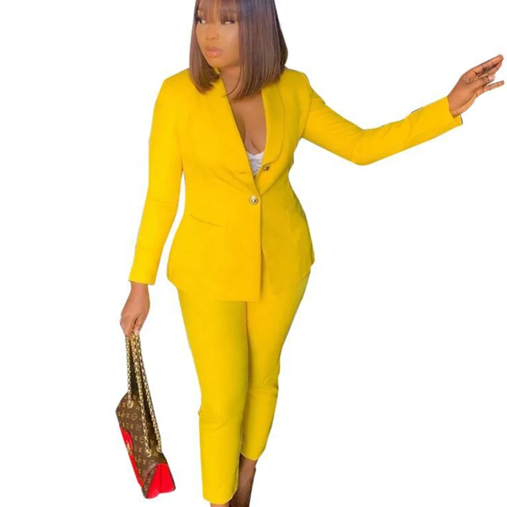 2 Piece Outfits for Women Long Sleeve Solid Color Blazer with Pants Casual Elegant Business Office Lady Blazer Suits Set
2 Piece Outfits for Women Long Sleeve Solid Color Blazer with Pants Casual Elegant Business Office Lady Blazer Suits Set