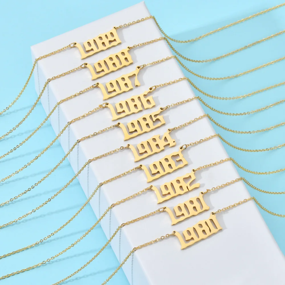 Women Personalize Necklace Birthday Gift Special Date Year Number Stainless Steel Necklaces Pendants (KSS258), Same as the picture
Women Personalize Necklace Birthday Gift Special Date Year Number Stainless Steel Necklaces Pendants (KSS258), Same as the picture
