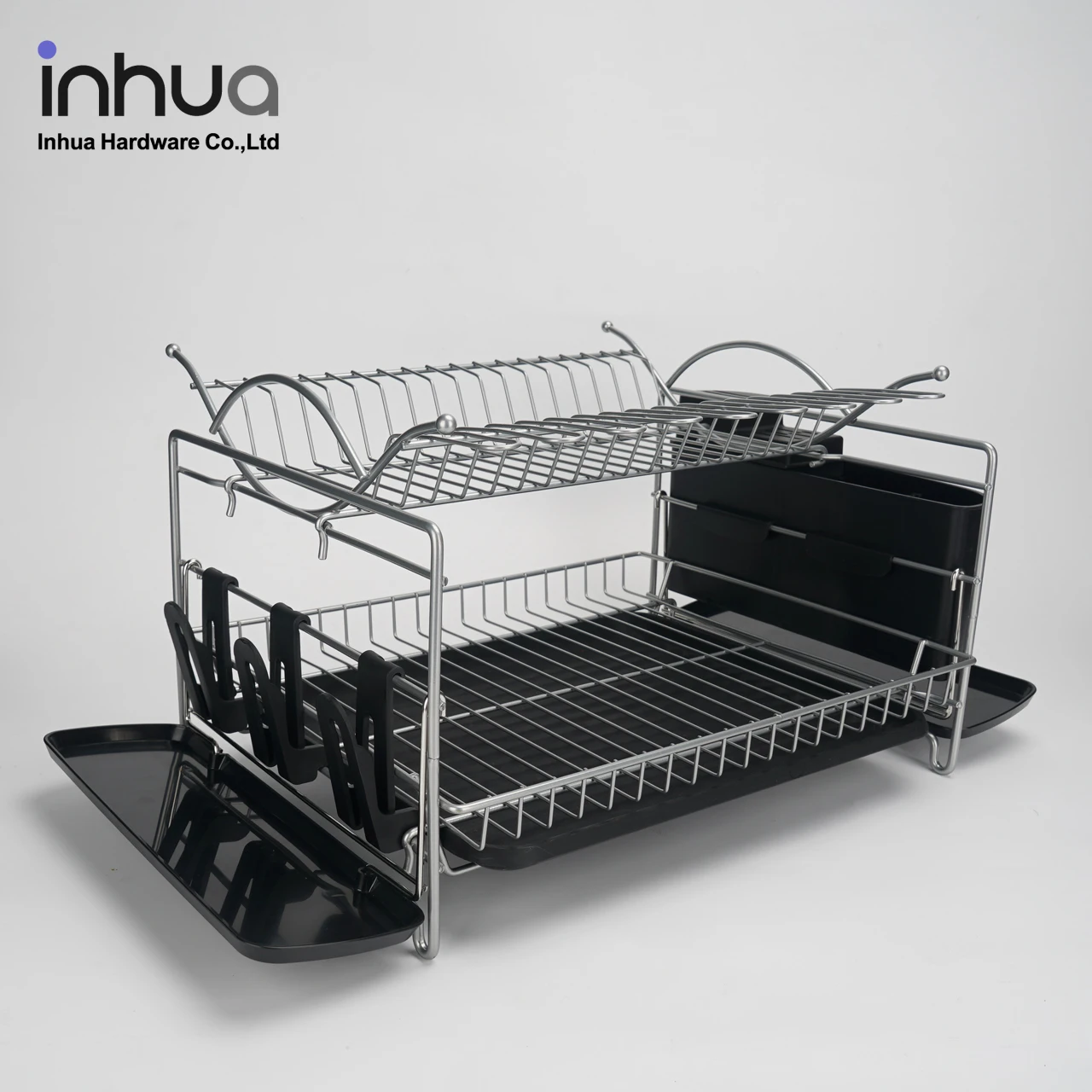 Large capacity dish rack Double-layers dish drying rack kitchen dish storage rack with side drain-system
Large capacity dish rack Double-layers dish drying rack kitchen dish storage rack with side drain-system