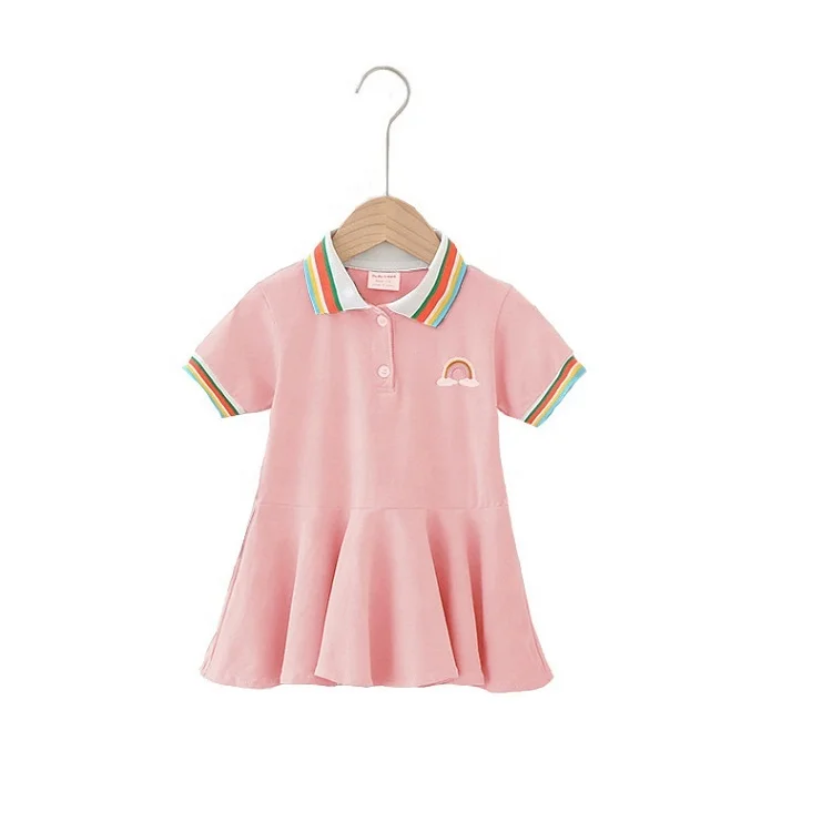 Summer Girl Polo Dress 3 to 8 Years Casual Rainbow Embroidery Kids Toddler School Uniforms Short Sleeve And Pleated Dresses, Pink,white
Summer Girl Polo Dress 3 to 8 Years Casual Rainbow Embroidery Kids Toddler School Uniforms Short Sleeve And Pleated Dresses, Pink,white