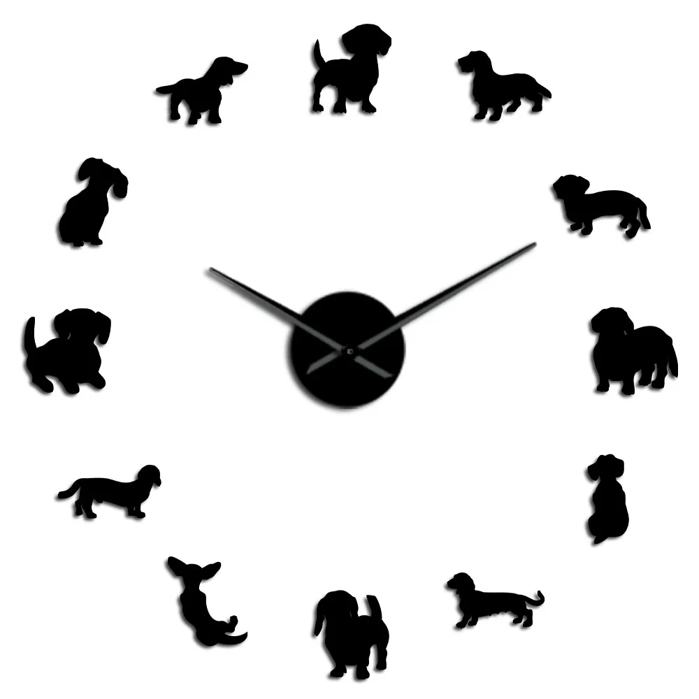 DIY Dachshund Wall Art Wiener-Dog Puppy Dog Pet Frameless Giant Wall Clock With Mirror Effect Sausage Dog Large Clock Wall Watch
DIY Dachshund Wall Art Wiener-Dog Puppy Dog Pet Frameless Giant Wall Clock With Mirror Effect Sausage Dog Large Clock Wall Watch