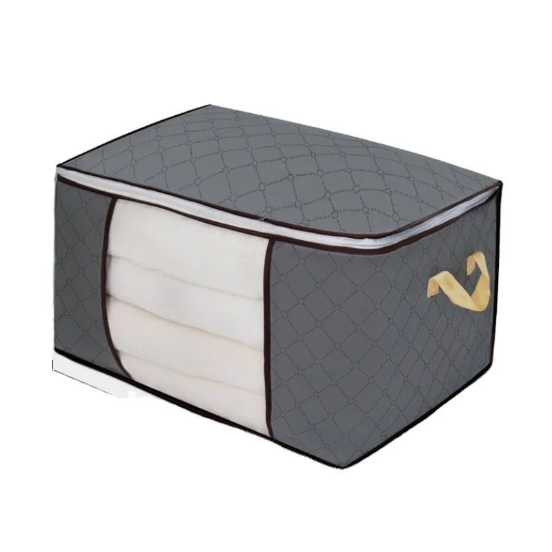 Thick Fabric Foldable Moisture-proof Large Capacity Clothing Comforters Blankets Bedding Quilt Storage Bag Organizer, Gray
Thick Fabric Foldable Moisture-proof Large Capacity Clothing Comforters Blankets Bedding Quilt Storage Bag Organizer, Gray