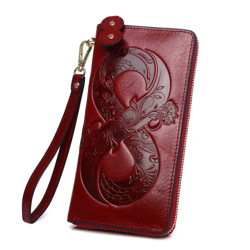 Genuine real leather wallet women long womens leather wallets large 
Genuine real leather wallet women long womens leather wallets large