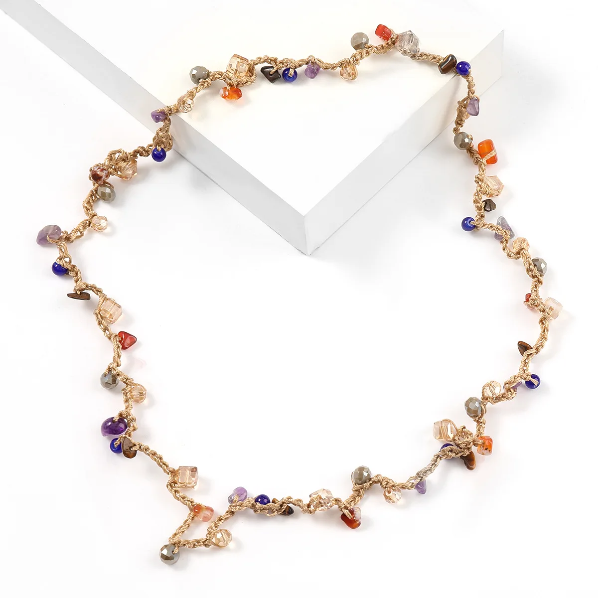 New Arrival European Brown Cotton Braided Necklace Handmade Colorful Irregular Acrylic Necklace For Women, Picture
New Arrival European Brown Cotton Braided Necklace Handmade Colorful Irregular Acrylic Necklace For Women, Picture