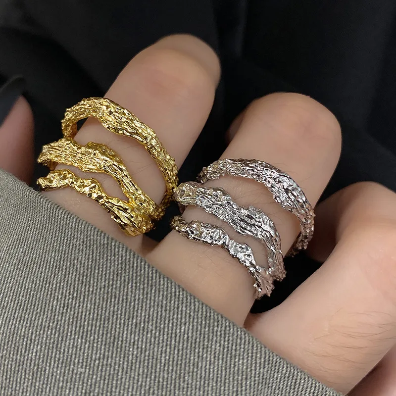 Best Sale Minimalism Geometric Line Open Rings Hip Hops 18K Gold Plated Irregular Three Layer Finger Rings For Ladies
Best Sale Minimalism Geometric Line Open Rings Hip Hops 18K Gold Plated Irregular Three Layer Finger Rings For Ladies
