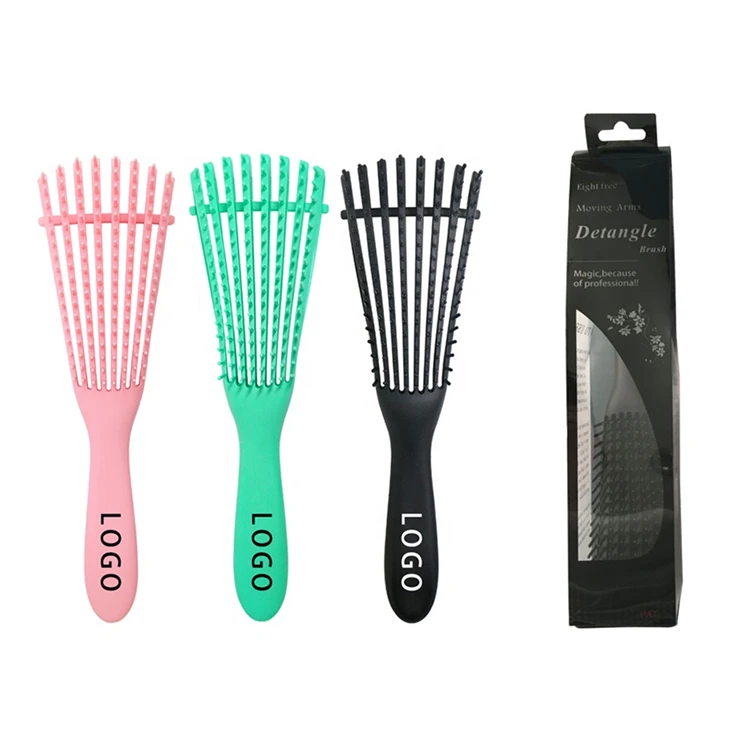 Detangling Plastic Handle Magic Eight Rows Natural Hair Brush Comb For African American 3A To 4C Texture Wet Hair With Box, Purple/red/black/customized
Detangling Plastic Handle Magic Eight Rows Natural Hair Brush Comb For African American 3A To 4C Texture Wet Hair With Box, Purple/red/black/customized