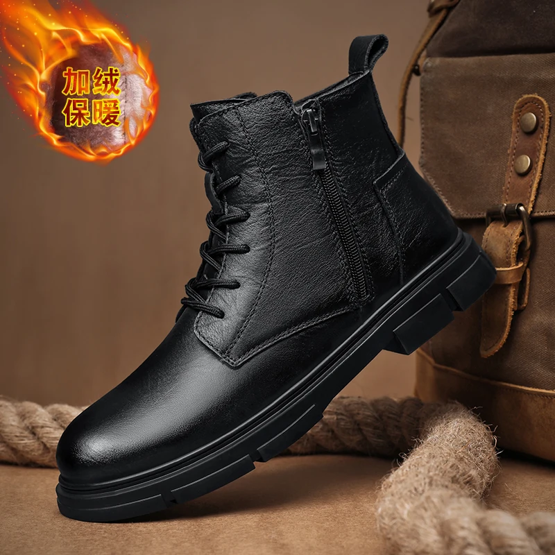 Cow leather ankle boots shoe for men fashion high top warm snow boots men safety shoes
Cow leather ankle boots shoe for men fashion high top warm snow boots men safety shoes