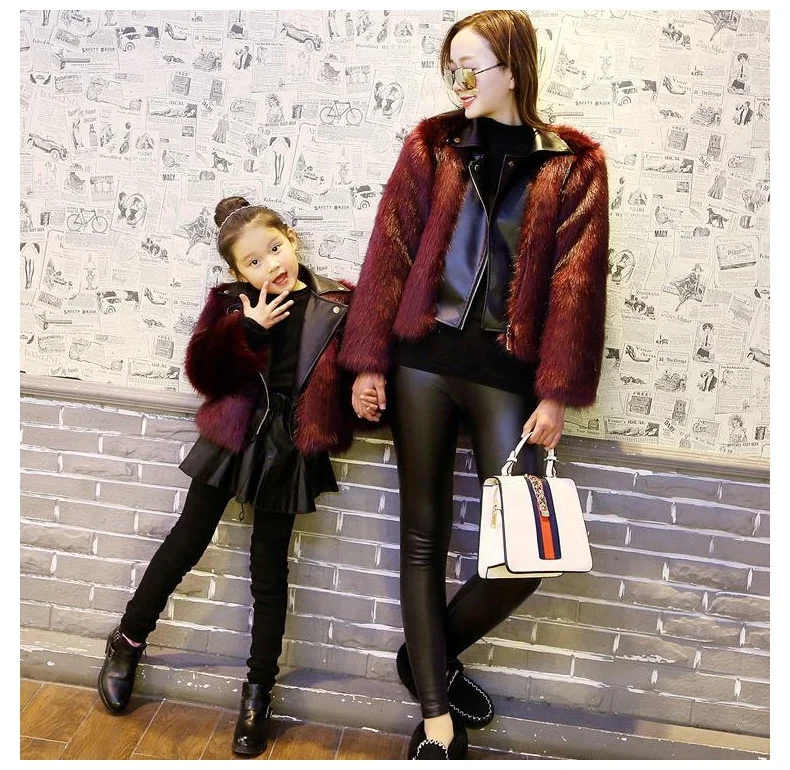 Autumn and Winter Baby Girls Faux Fox Fur Children's Jacket Parent-child Locomotive Fur Coat Winter Fashion Kids Fur Coat, Customized color
Autumn and Winter Baby Girls Faux Fox Fur Children's Jacket Parent-child Locomotive Fur Coat Winter Fashion Kids Fur Coat, Customized color