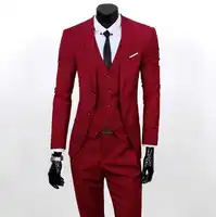 

Men's suit autumn and winter slim three-piece suit groom wedding clothes groomsman men's professional clothing wholesale