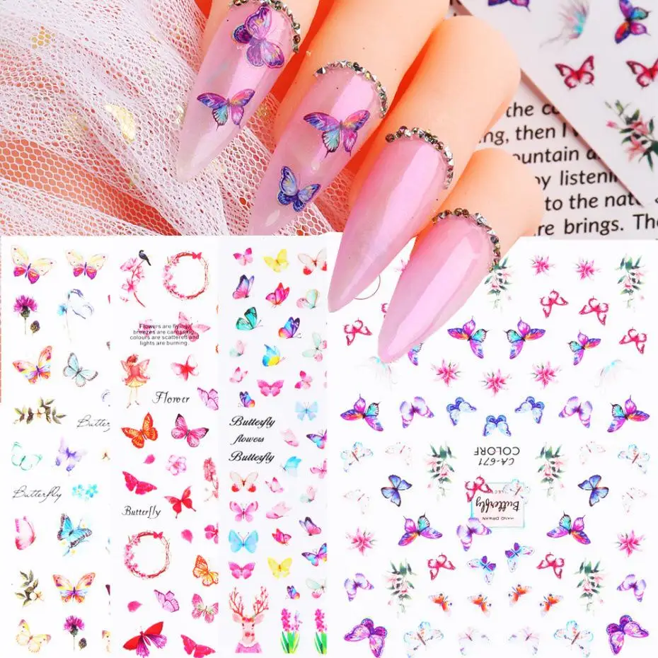 1 Pcs nail decal for mixed butterfly summer colorful nails art 3D manicure stickers adhesive for salon dersign nail decor, Picture
1 Pcs nail decal for mixed butterfly summer colorful nails art 3D manicure stickers adhesive for salon dersign nail decor, Picture