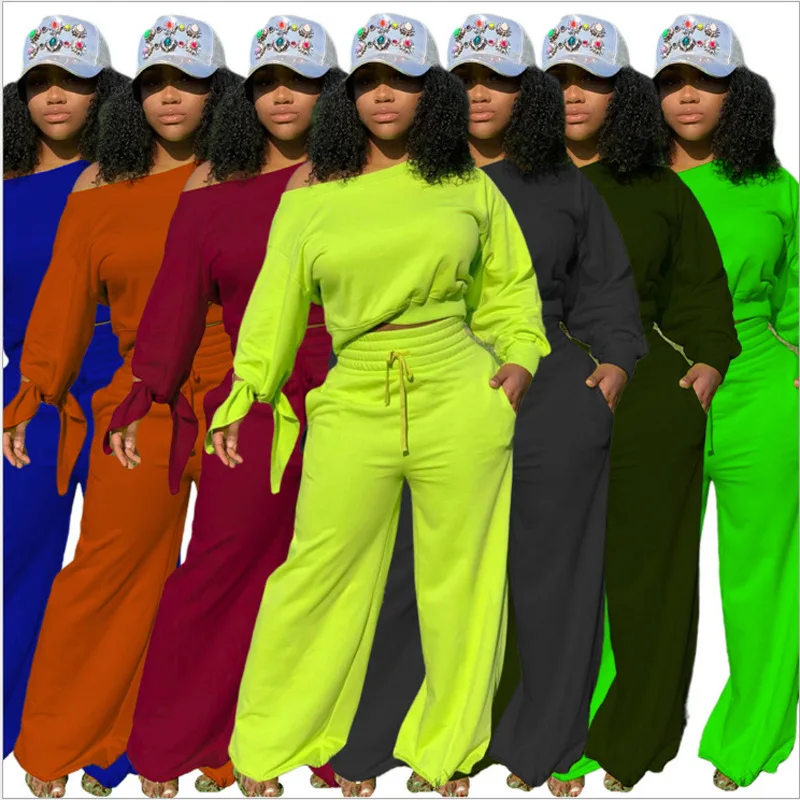 2020 Wholesale Two Piece Sexy Plus Size 3XL Off Shoulder Sets Bubble Sleeves Buckle Tube Top And Pleated Long Pants Women Winter
2020 Wholesale Two Piece Sexy Plus Size 3XL Off Shoulder Sets Bubble Sleeves Buckle Tube Top And Pleated Long Pants Women Winter