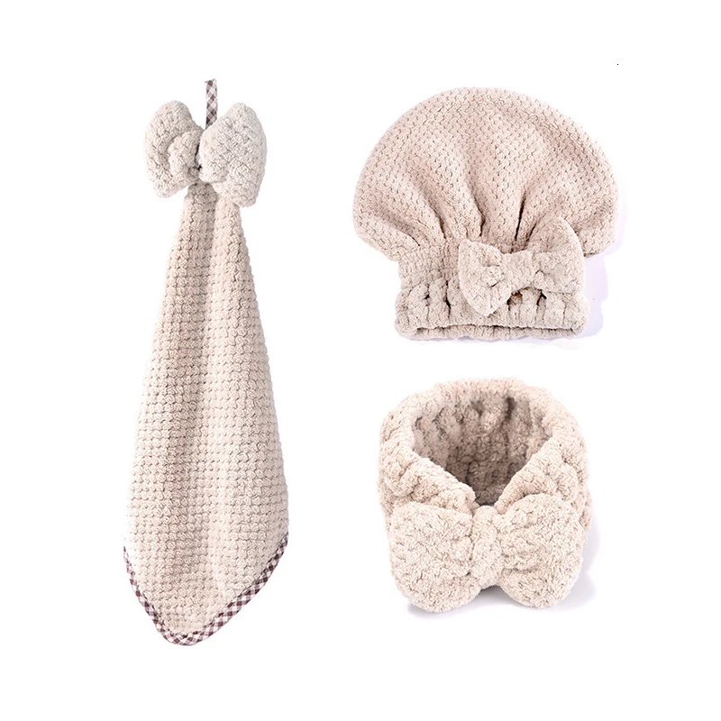 Fashion Personal Cleaning Sets Pineapple Coral Fleece Bow Knot Headband+Hand Drying Towel +Hair Drying Cap Set For Girls
Fashion Personal Cleaning Sets Pineapple Coral Fleece Bow Knot Headband+Hand Drying Towel +Hair Drying Cap Set For Girls