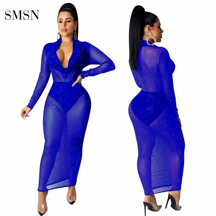 Newest Design Autumn Perspectivity Sequin Tulle Plus Size Women'S Dresses Sexy Transparent Dress
Newest Design Autumn Perspectivity Sequin Tulle Plus Size Women'S Dresses Sexy Transparent Dress