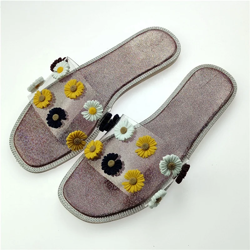 2021 New Arrival Women's Jelly Shoes Fashion Flat Slide Daisy & Rhinestone Women Slip On Slippers
2021 New Arrival Women's Jelly Shoes Fashion Flat Slide Daisy & Rhinestone Women Slip On Slippers