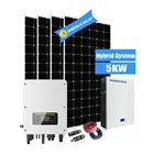 Solar Greensun Made 5KW On Off Grid Solar Energy Complete System Hybrid Solar System For Home