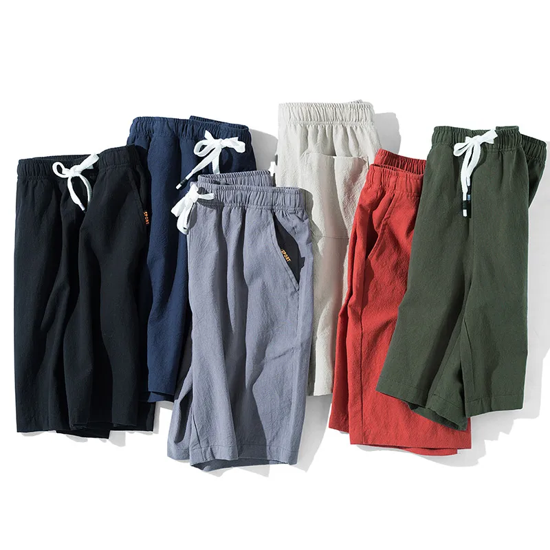 Summer Wear Men's 8" Inseam Drawstring Half Pants for Boys Blank Hemp Short Pants Everyday Shorts, Black/gray/navy/khaki/red/army green
Summer Wear Men's 8" Inseam Drawstring Half Pants for Boys Blank Hemp Short Pants Everyday Shorts, Black/gray/navy/khaki/red/army green