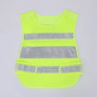 Fluorescent Yellow Black Orange Cheap Reflective Safety Vest Custom Logo Reflective Vest