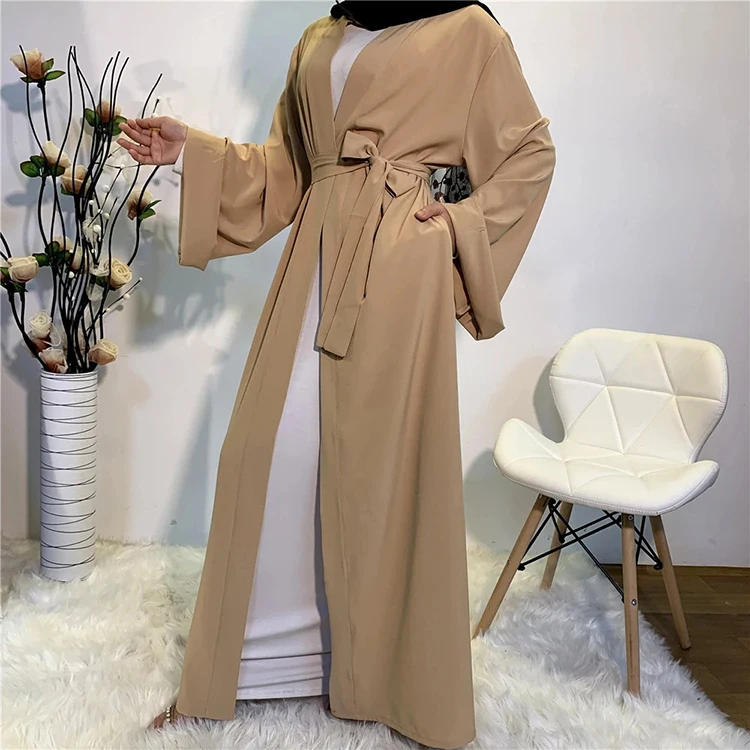 Beautiful In Stock Muslim Solid Color Islamic Clothing Front Open With Belt Casul Kimono Dubai Abaya, 7 colors in stock also accept customized color
Beautiful In Stock Muslim Solid Color Islamic Clothing Front Open With Belt Casul Kimono Dubai Abaya, 7 colors in stock also accept customized color