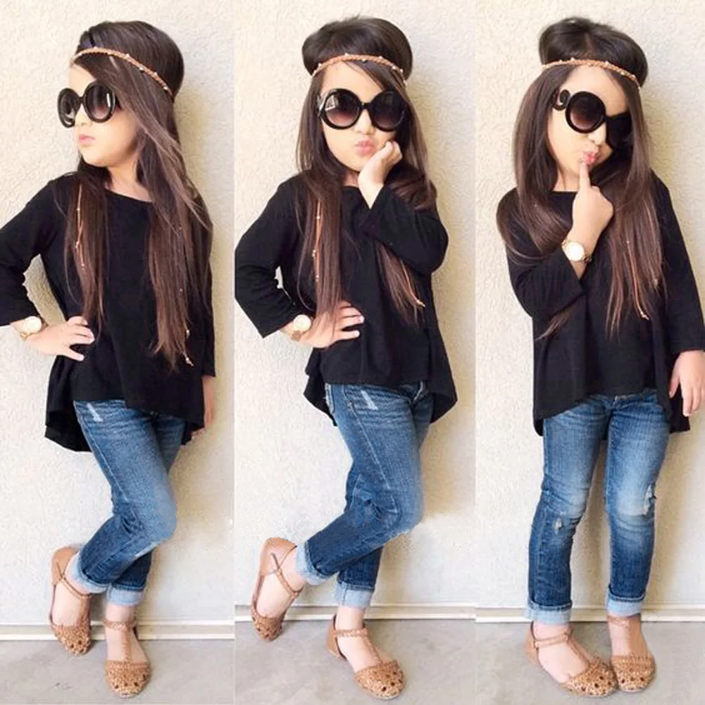 Mysweeby Hot sales Wholesale summer childrens clothing Two Piece Clothes Sets Shirt Jeans little girls kids fashion clothes 2021, Picture shows
Mysweeby Hot sales Wholesale summer childrens clothing Two Piece Clothes Sets Shirt Jeans little girls kids fashion clothes 2021, Picture shows